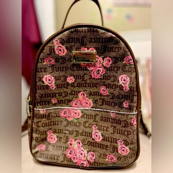Juicy Couture Pink and Brown Logo Backpack s-l400.jpg main image 2